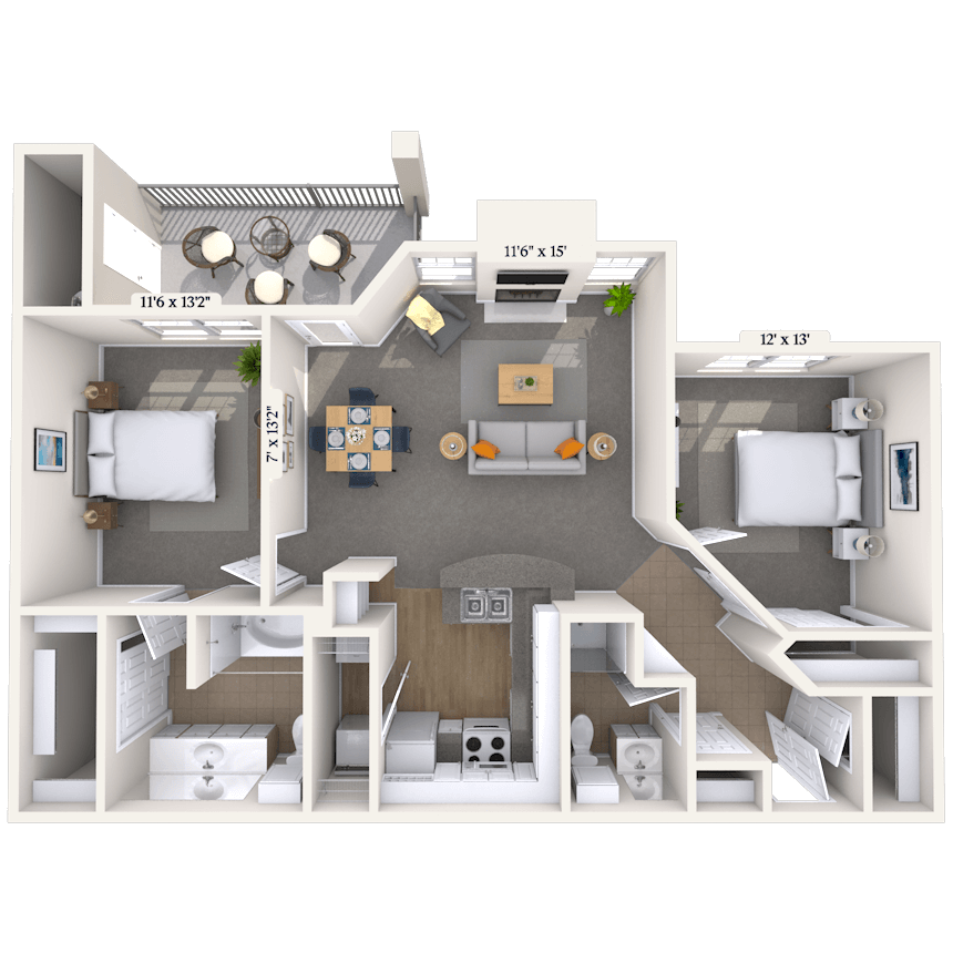 Floorplan image of unit 111134