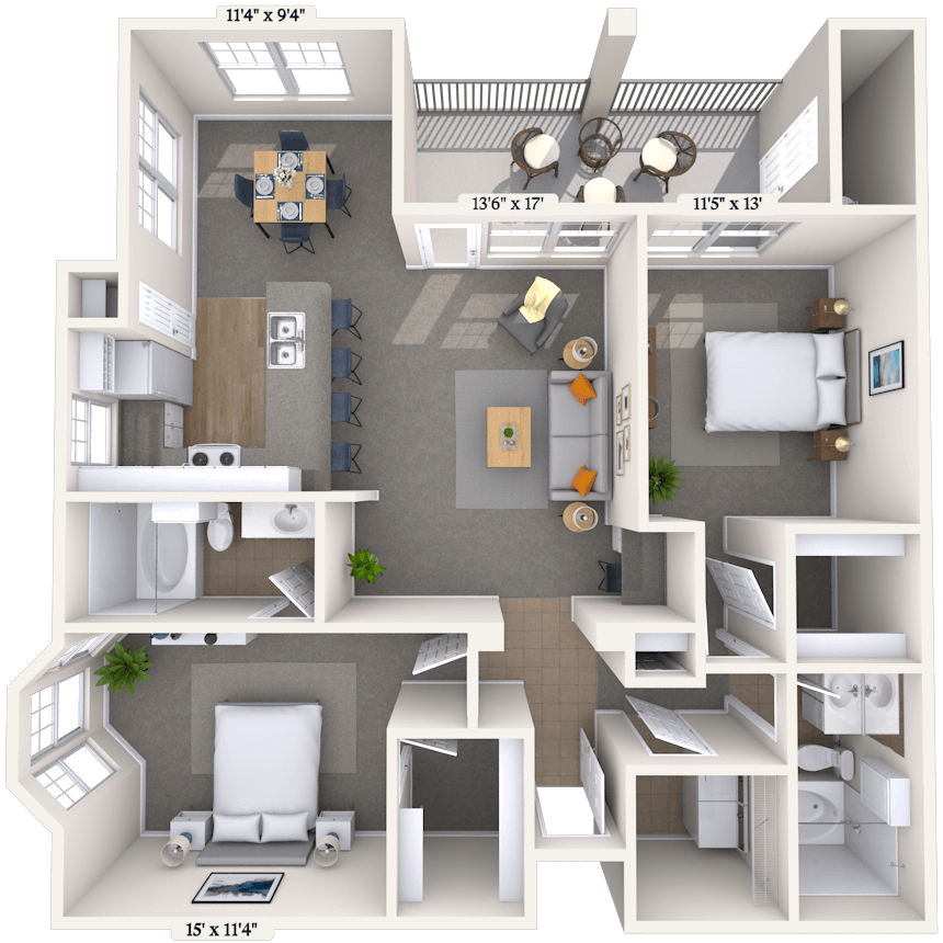 Floorplan image of unit 202011