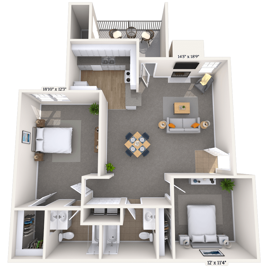 Floorplan image of unit 101004
