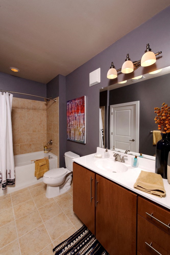 Plush Bathrooms With Granite or Quartz Counters