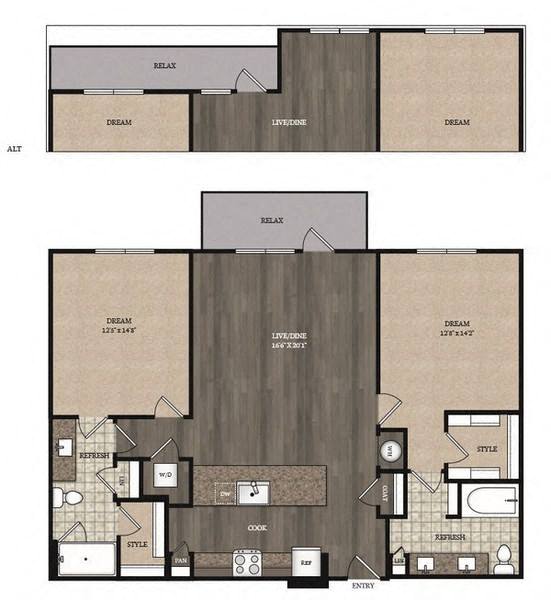 Apartment Floor Plans - The Marling