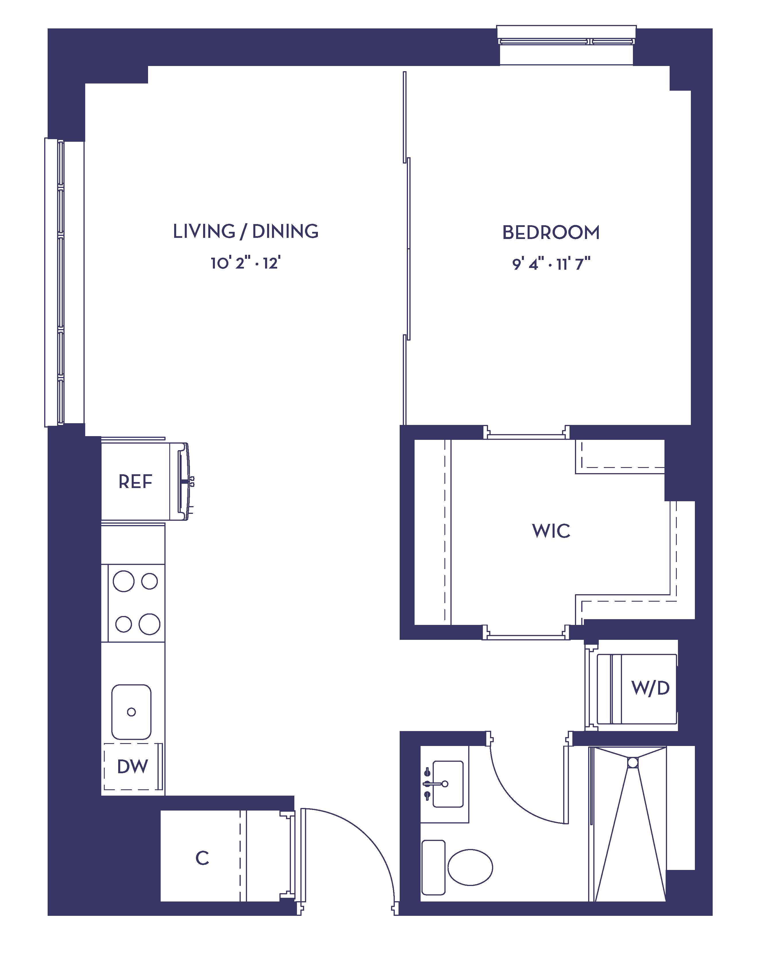 Layout Junior 1 Bedroom