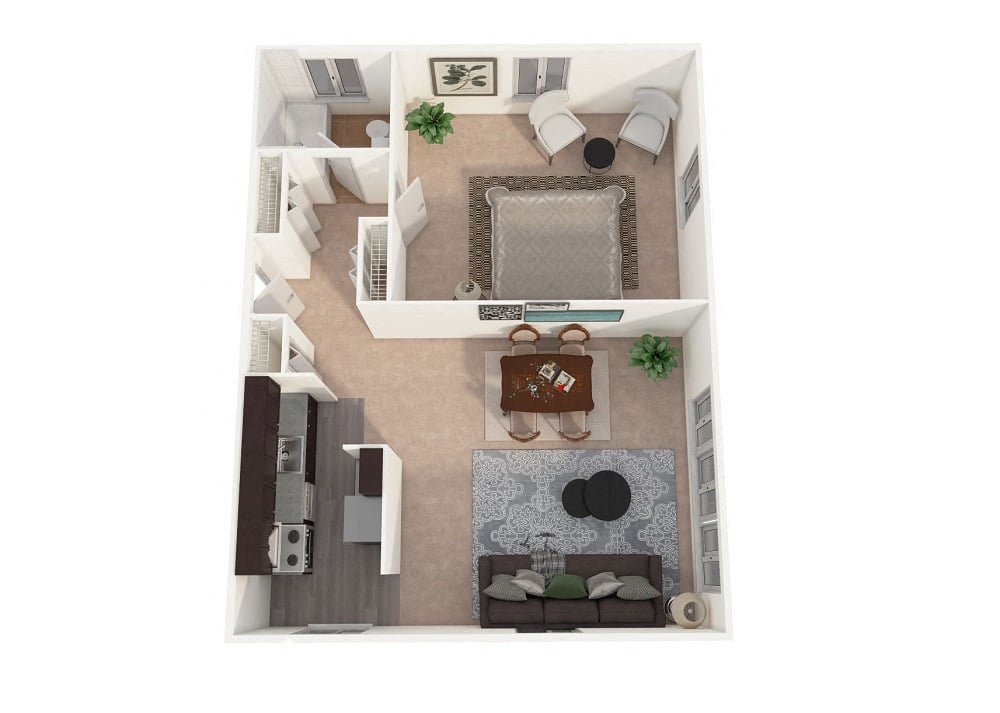 Elkins Park Gardens - One Bedroom Jr Floor Plan Picture