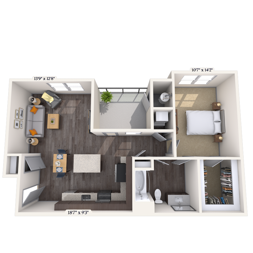 Floorplan image of unit II P-314
