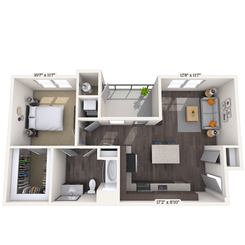 Floorplan image of unit B-303