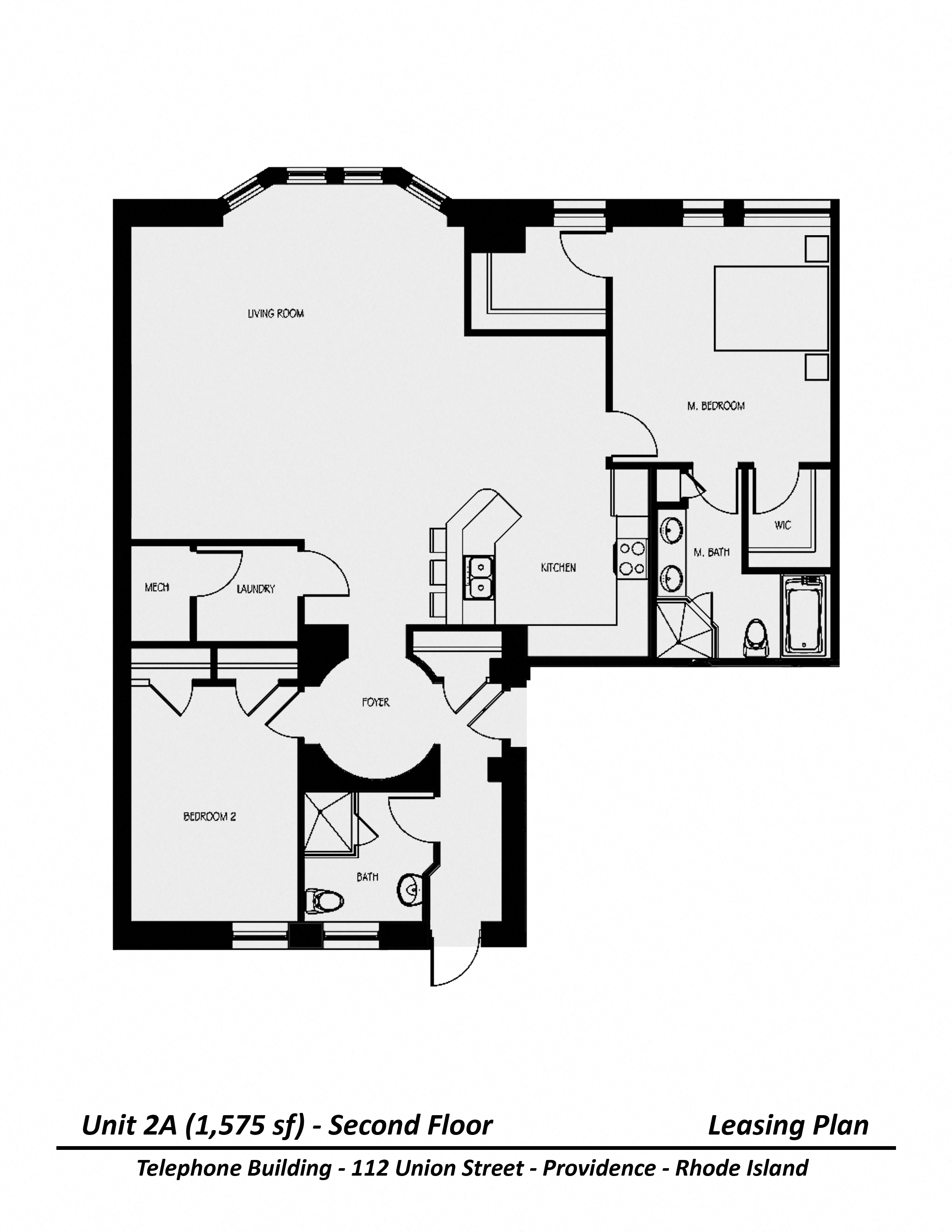 Click to view Two Bedroom floor plan gallery