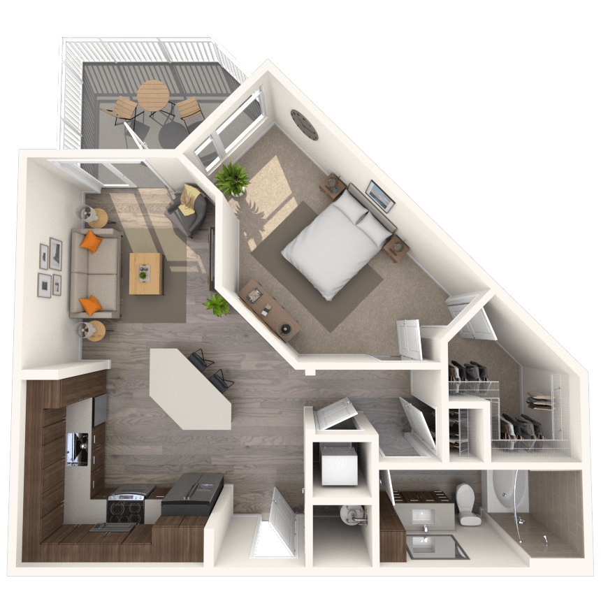 Floorplan image of unit 534