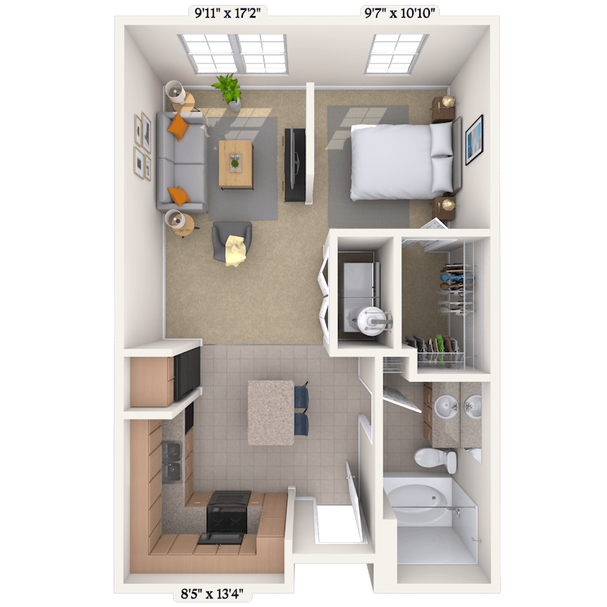 Floorplan image of unit I 1227