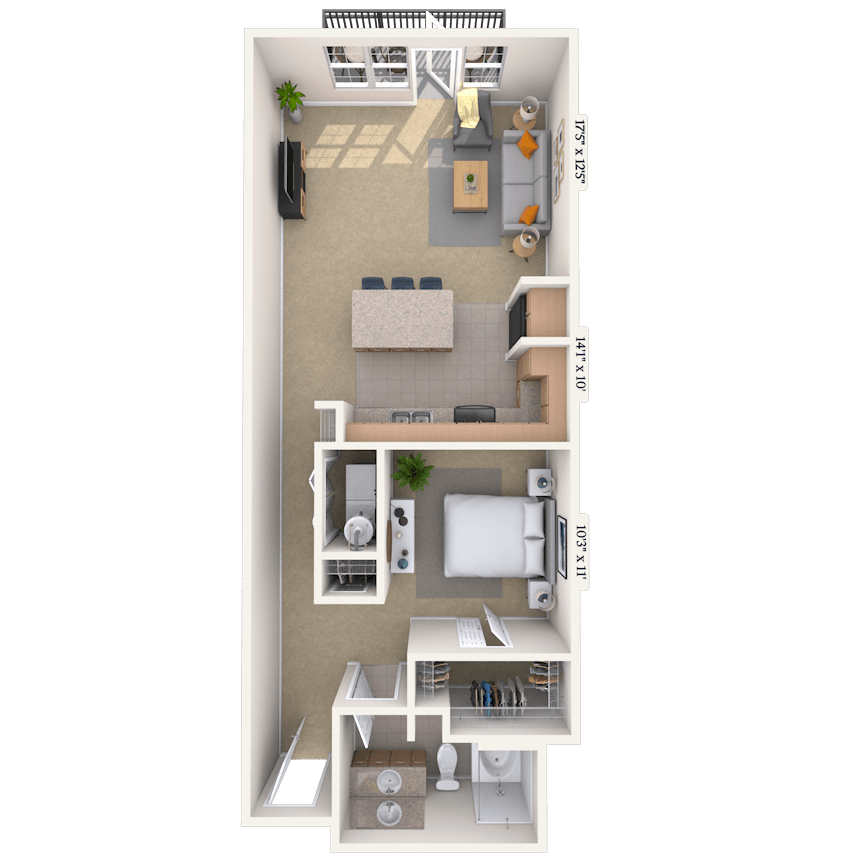 Floorplan image of unit I 1266