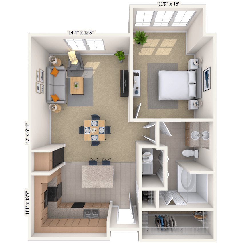 Floorplan image of unit I 1413