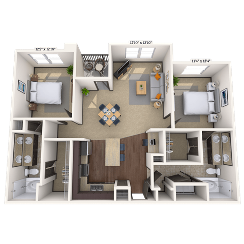Floorplan image of unit III 011327