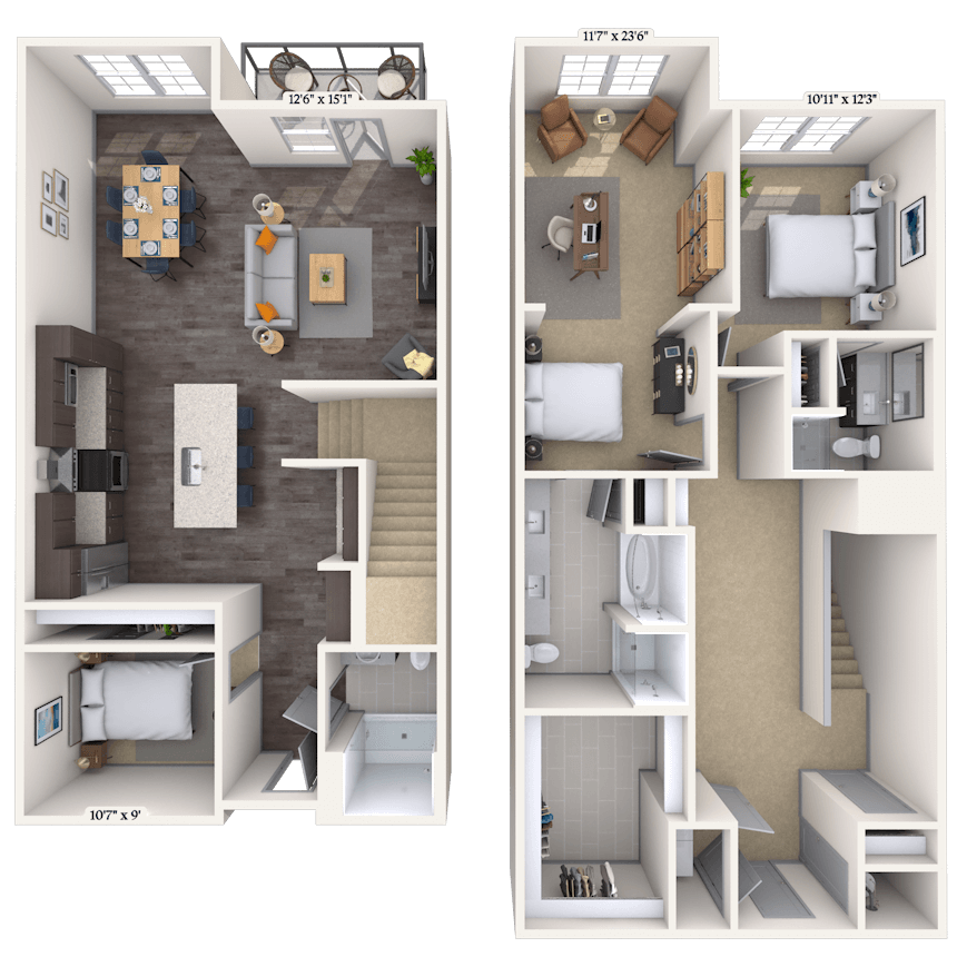 Floorplan image of unit II 177