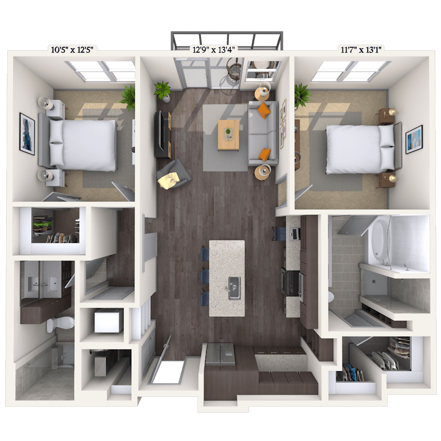Floorplan image of unit II 127