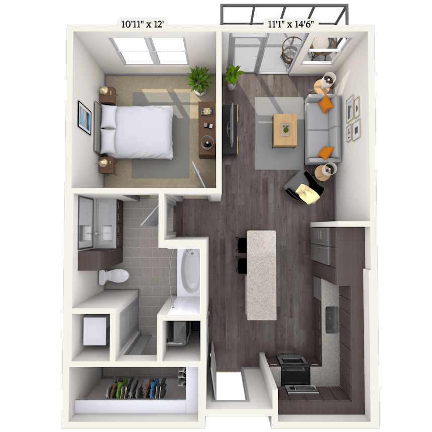 Floorplan image of unit II 243