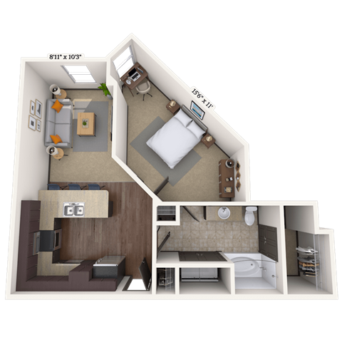 Floorplan image of unit III 012352