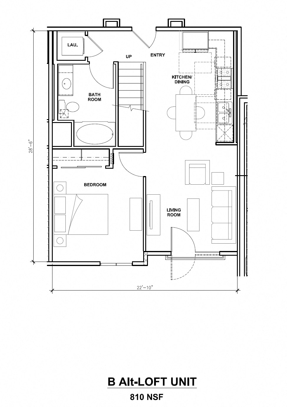 Mira, B-Alt Loft Unit, 1x1, 810 sf Mira, B-Alt Loft Unit, 1x1, 810 sf