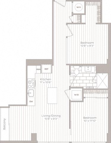 Floor plan layout diagram for 301-B05