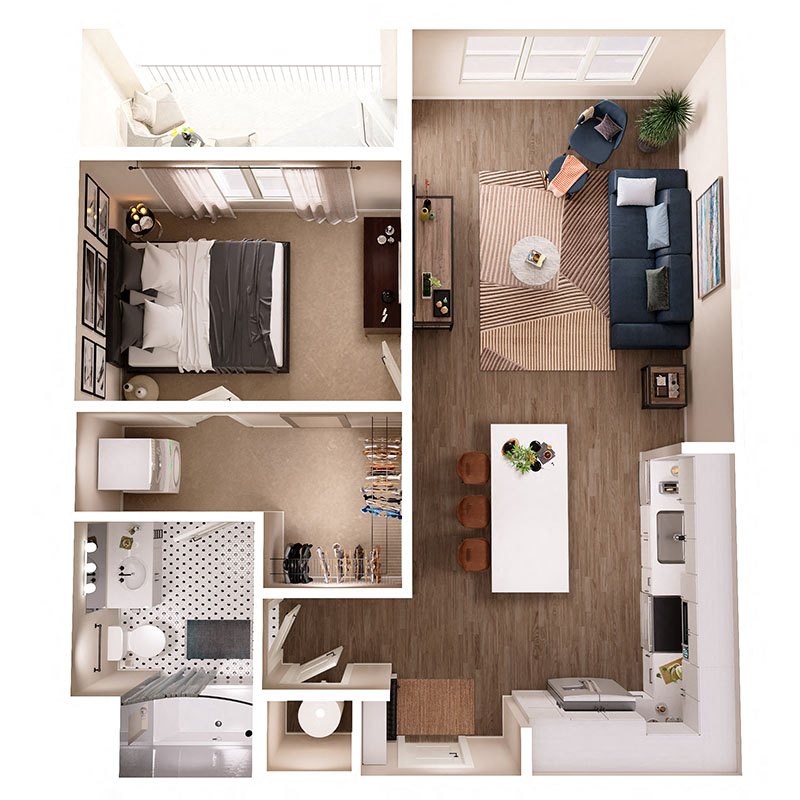 Floor Plan A1B Layout