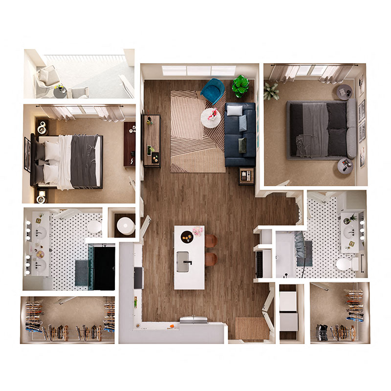 Floor Plan B1B Layout