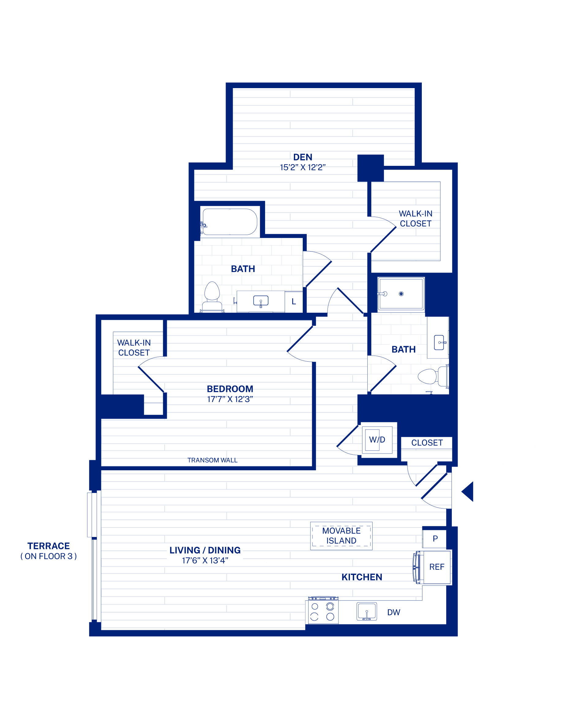 Washington DC Apartments 1, 2, & 3 Bedroom Floor Plans