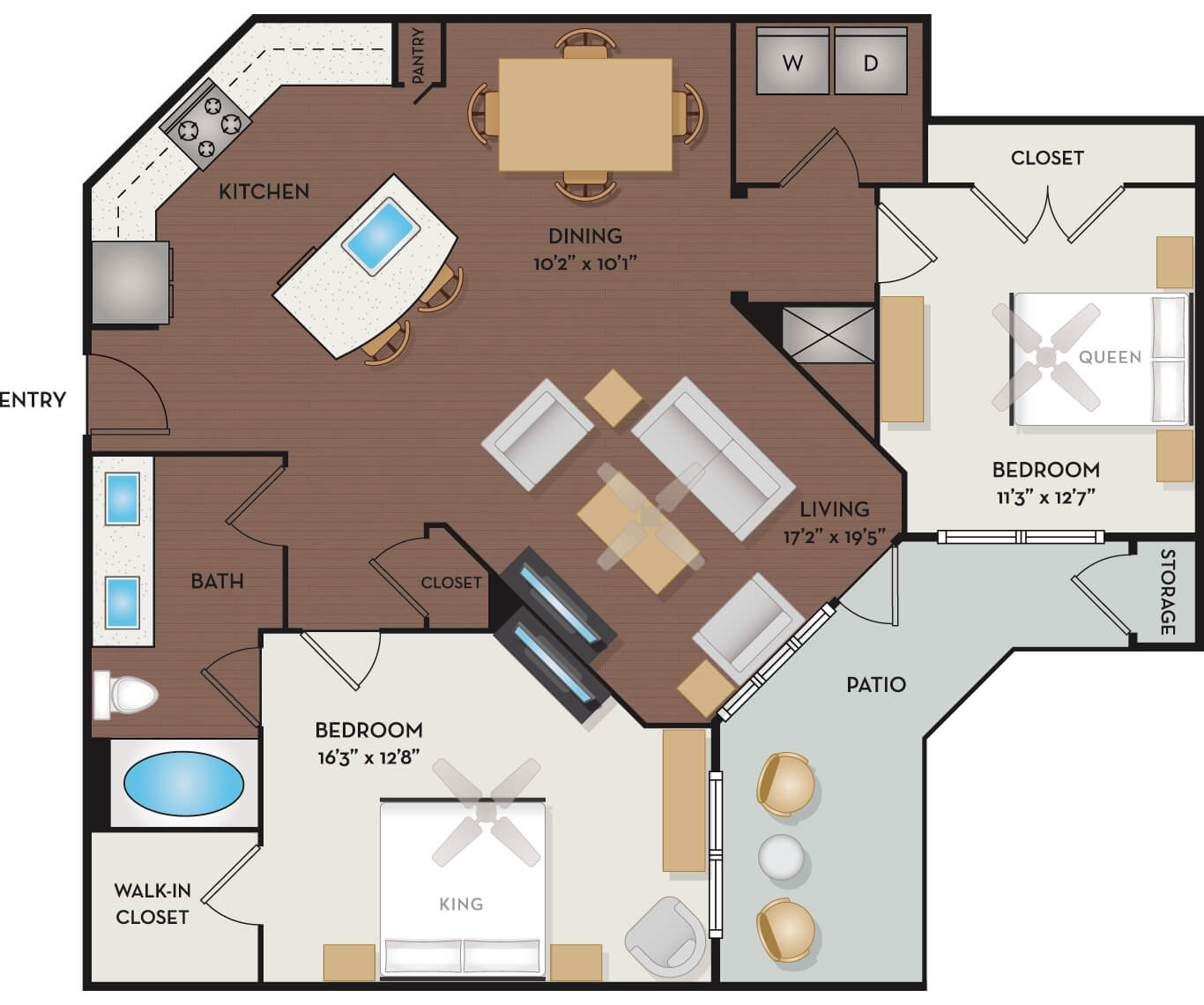 Heights & Yale Floor Plan