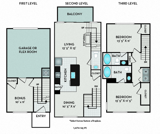 Burgundy/Bordeaux Floor Plan