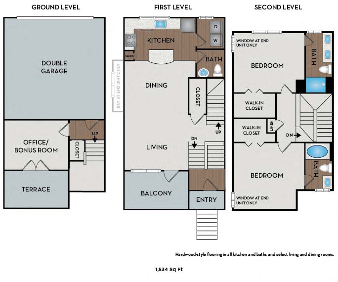 Belmont Townhome + Office Floor Plan