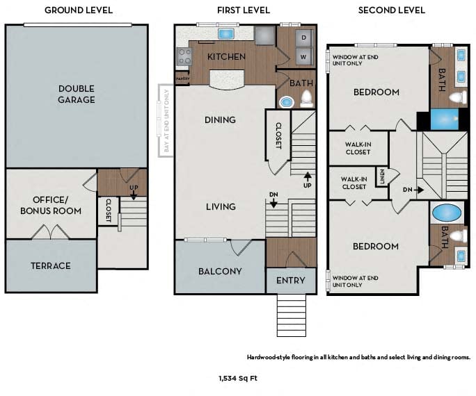 Belmont Townhome + Office Floor Plan