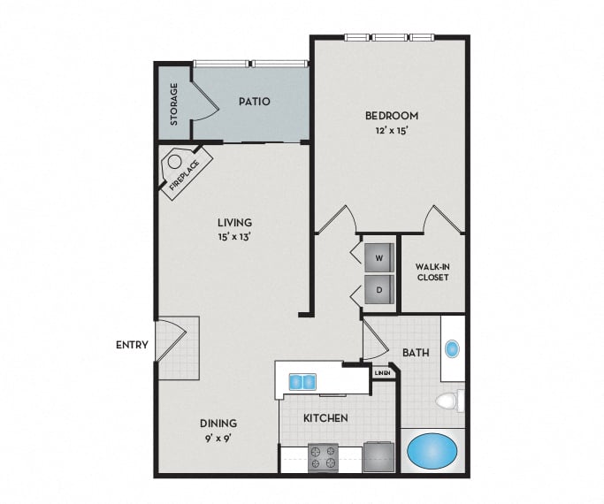 Cascades - A1 Income Restricted Floor Plan