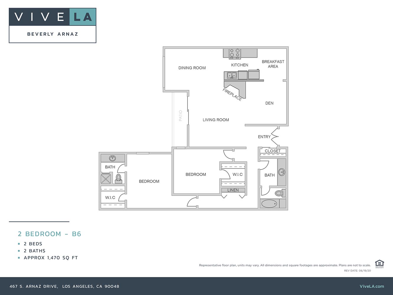 The floor plan for unit 106