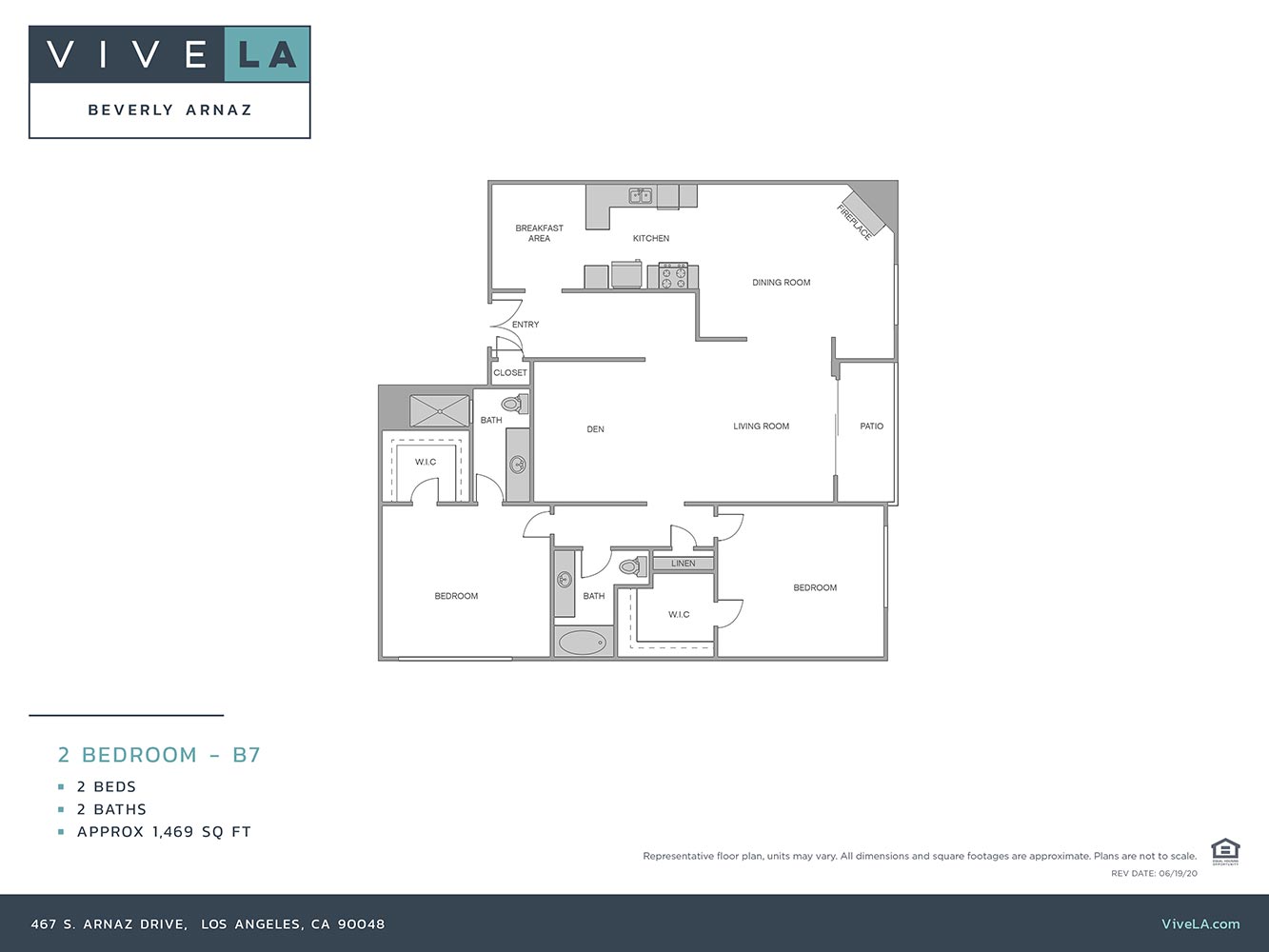 The floor plan for unit 212