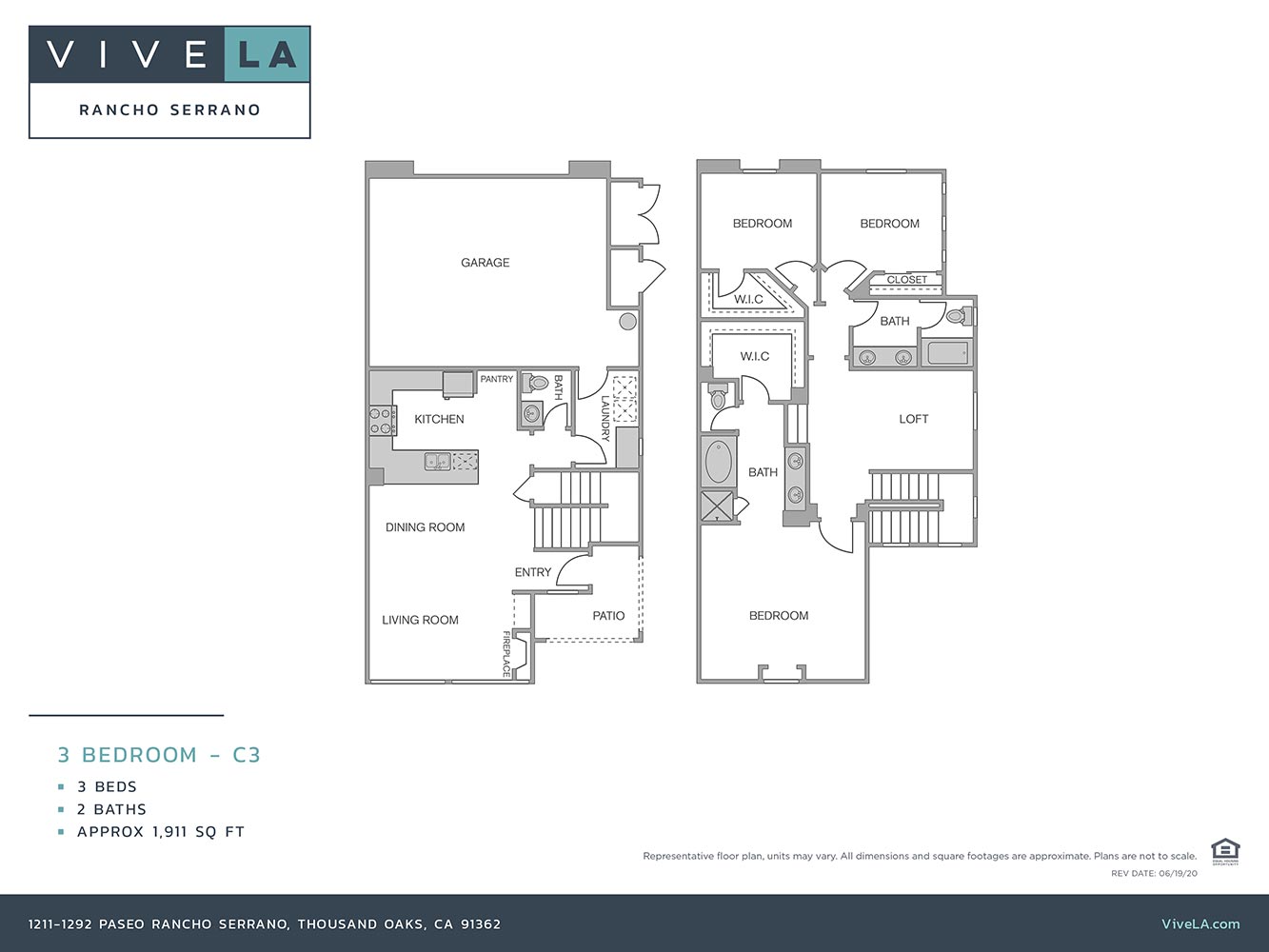 The floor plan for unit 1211