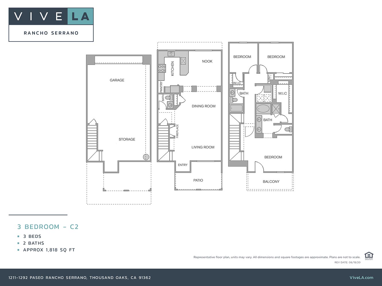 The floor plan for unit 1232