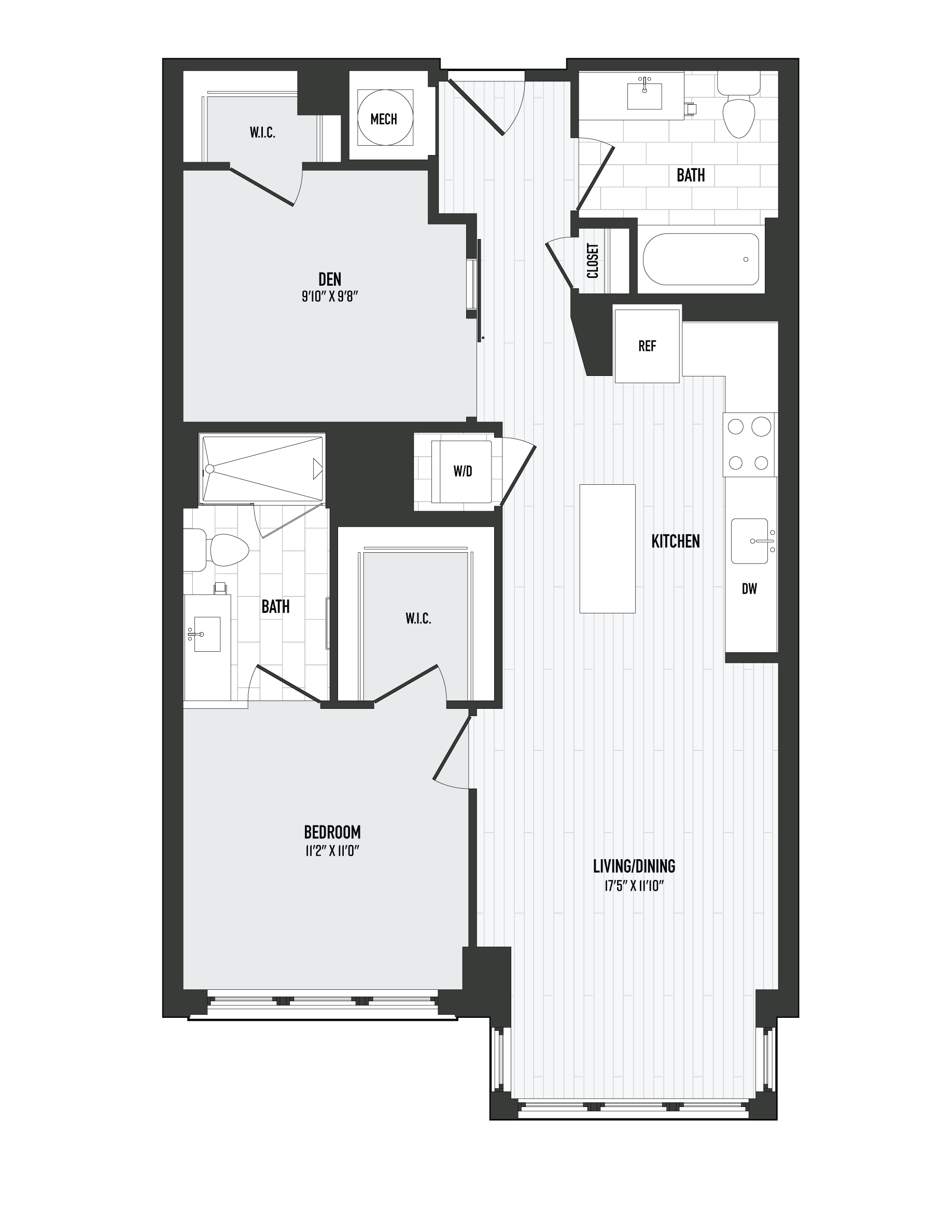 Unit 222 Floor Plans Studio, 1, 2 Bedroom Apartments in
