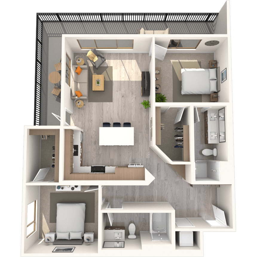 Floorplan image of unit 443