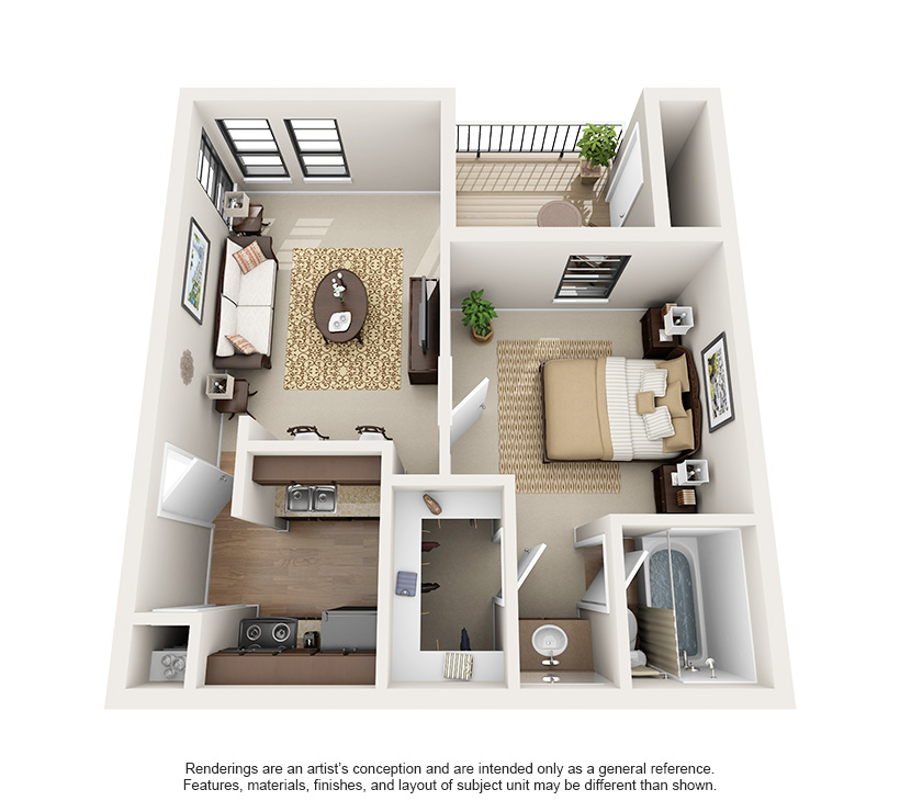 One And Two Bedroom Apartments In Austin Tx Layouts