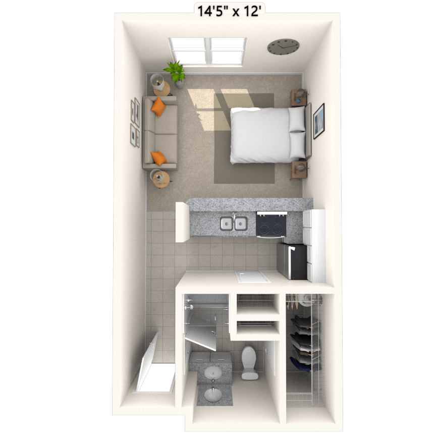 Floorplan image of unit III 114