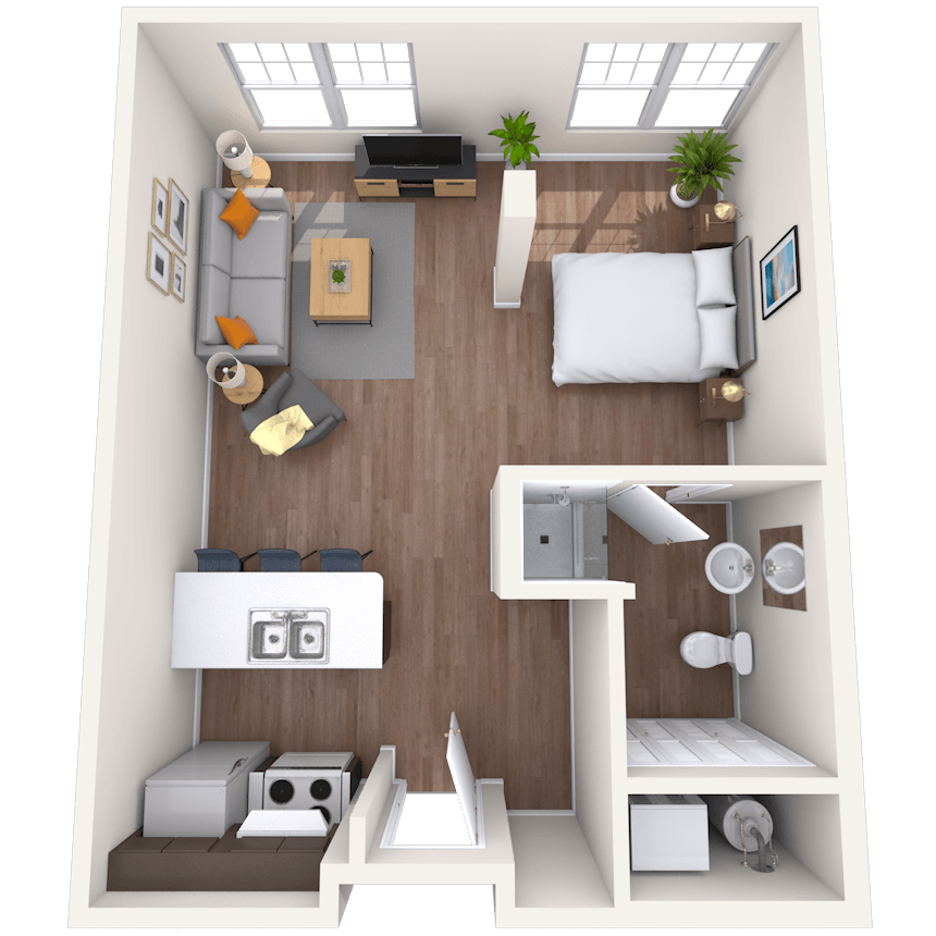 Floorplan image of unit III 428