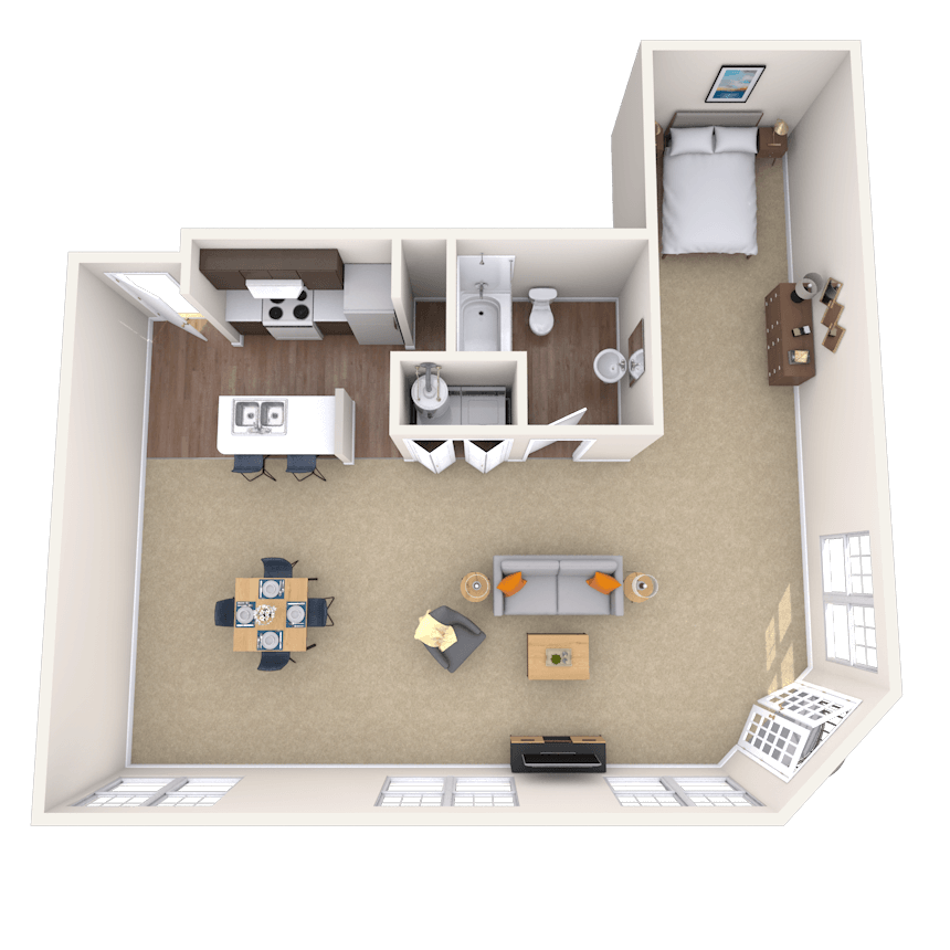Floorplan image of unit III 439