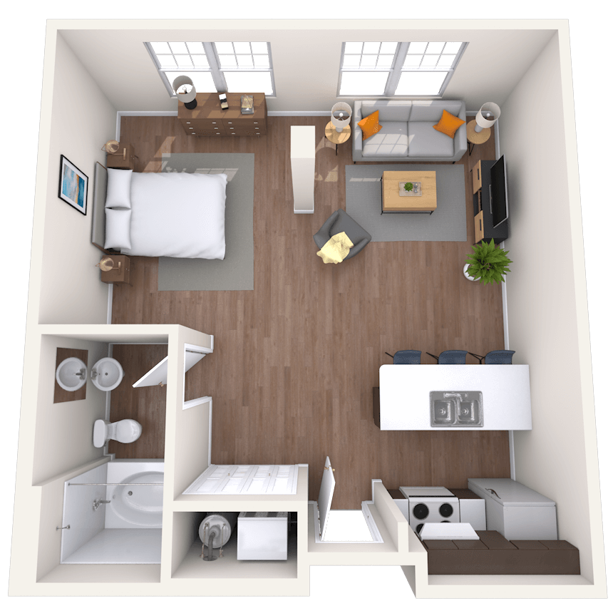 Floorplan image of unit III 205