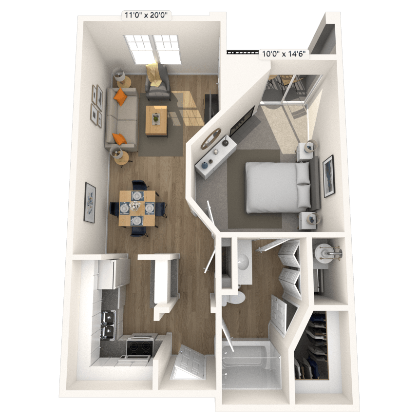 Floorplan image of unit II 384