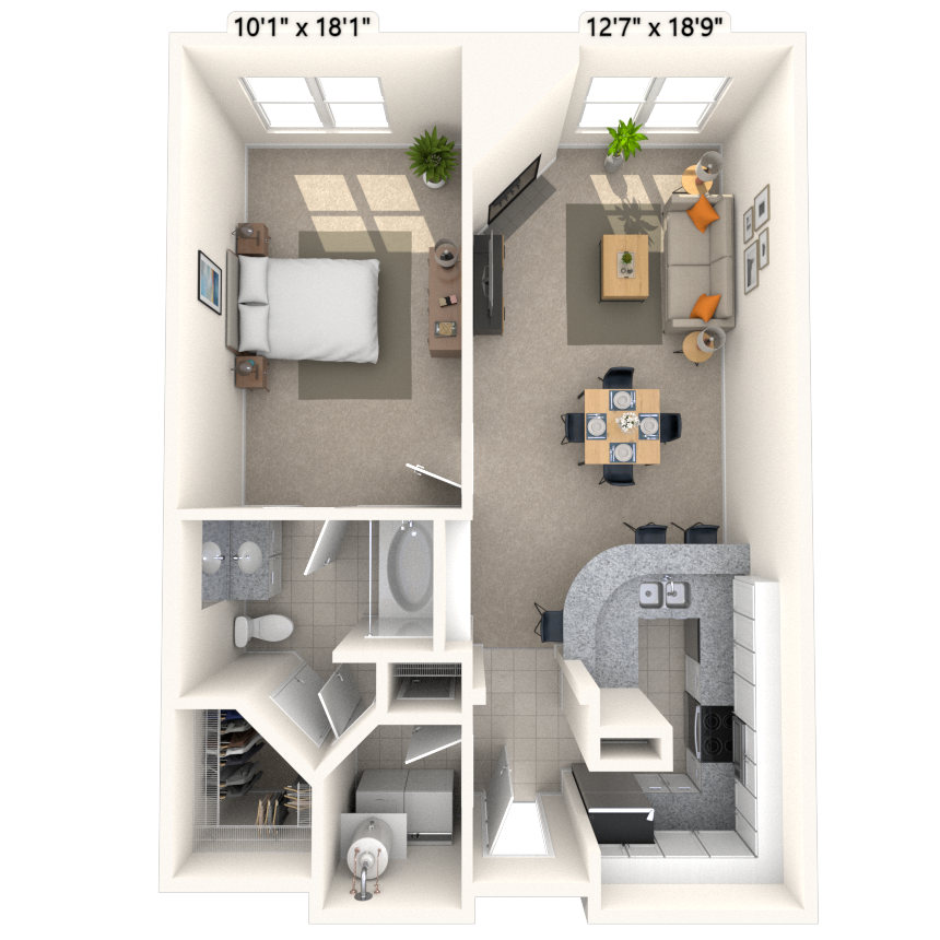 Floorplan image of unit I 345