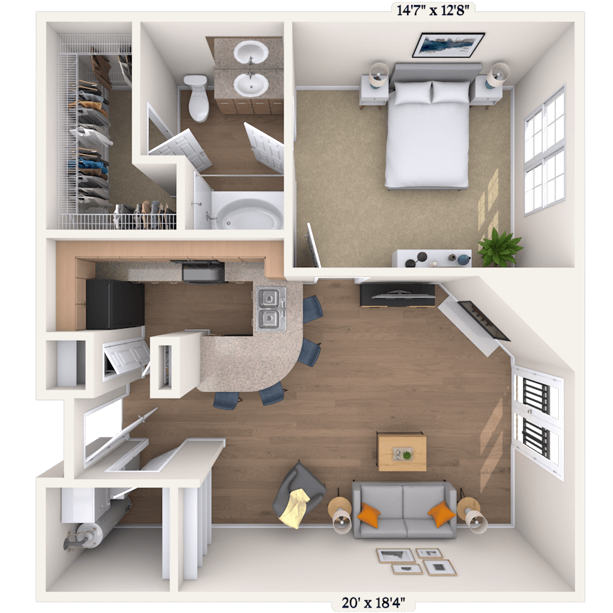 Floorplan image of unit I 411