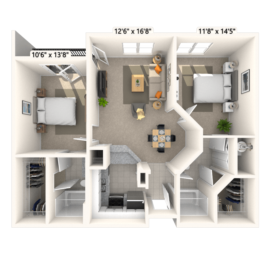 Floorplan image of unit II 225