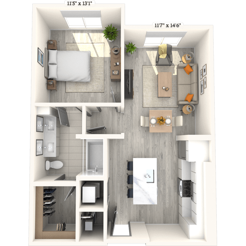 Floorplan image of unit 526