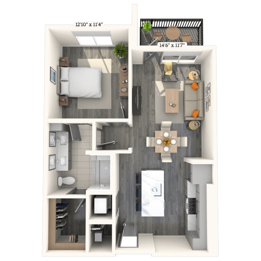 Floorplan image of unit 234