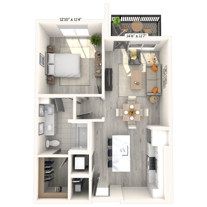 Floorplan image of unit 532