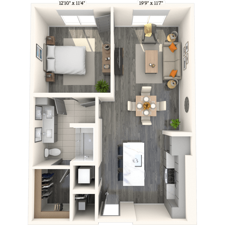 Floorplan image of unit 628