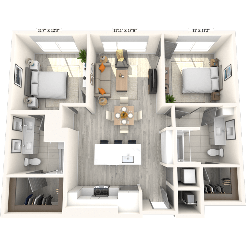 Floorplan image of unit 109