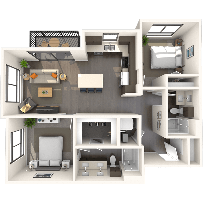 Floorplan image of unit D-311